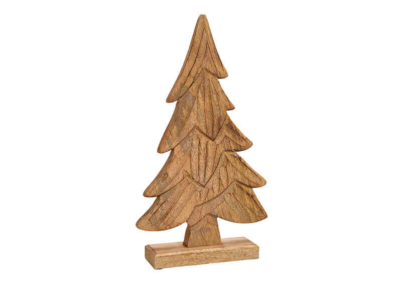 Christmas tree wood brown (20x40x6cm)