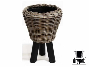 Drypot Pot on Legs Black Ø27cm H42cm