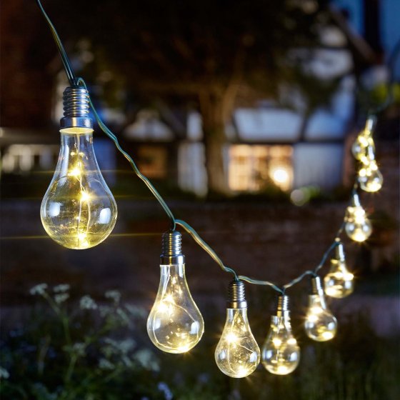 Smart Solar Eureka! Lightbulb String Lights (Set of 10)