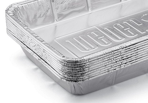 Weber DRIP PANS - SMALL, 10 PCS, FITS Q, SPIRIT, GENESISî, GENESISî II 200 AND 300 SERIES AND PULSE BARBECUES