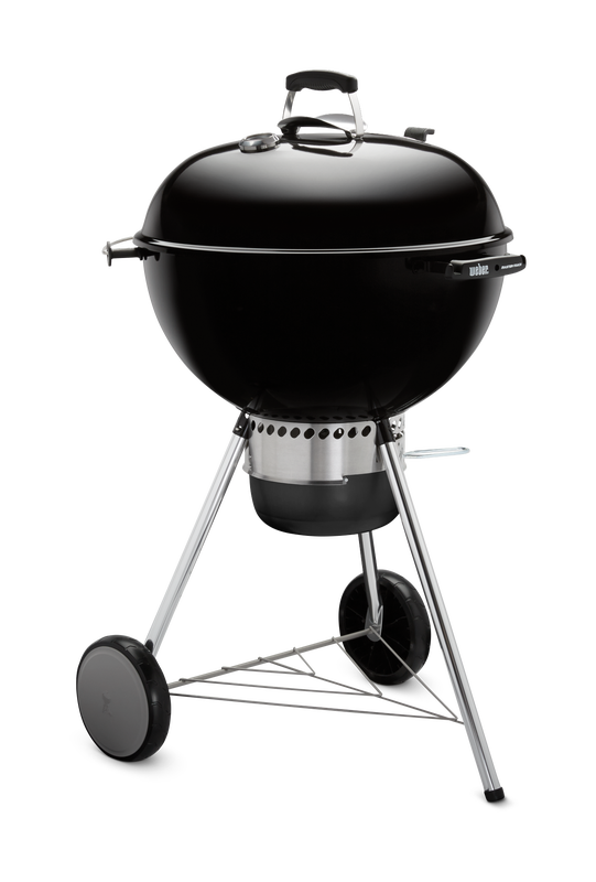 Left side view of a Weber Master-Touch BBQ