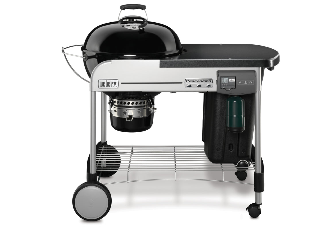 Weber Performer Deluxe grill on a white background