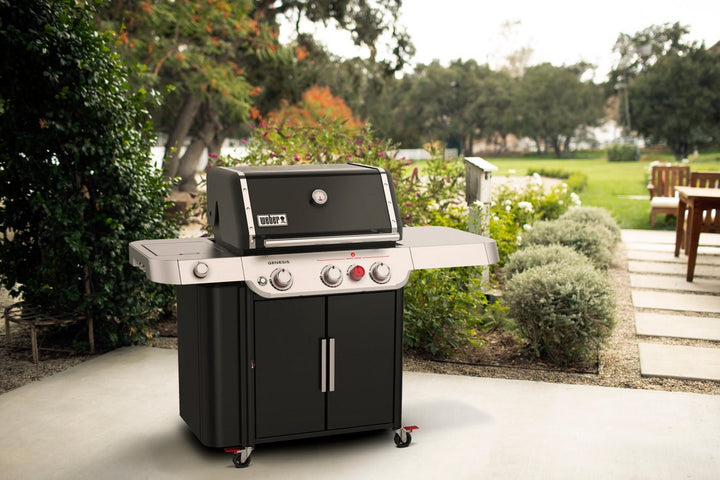 Weber Genesis E-335 Gas BBQ in a garden in Dublin