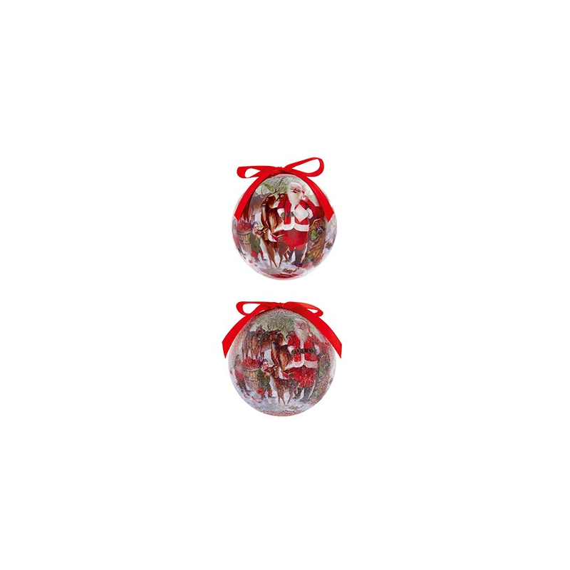 75mm 2 Asst Santa w Deer Scene
