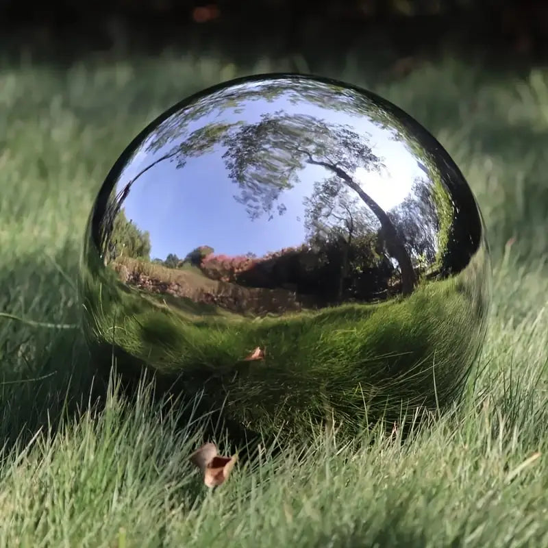 Stainless Steel Gazing Globe L - Ornaments - Windyridge Garden Centre