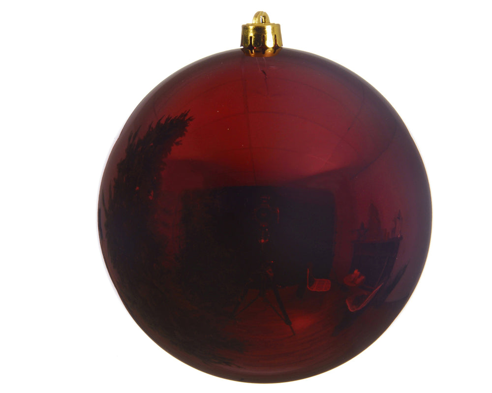Baubles polystyrene shiny oxblood D.14cm