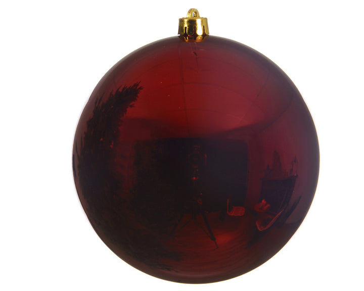 Baubles polystyrene shiny oxblood D.14cm