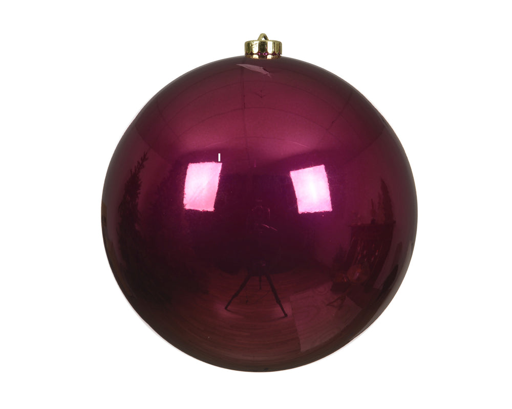 Baubles polystyrene shiny oxblood D.20cm