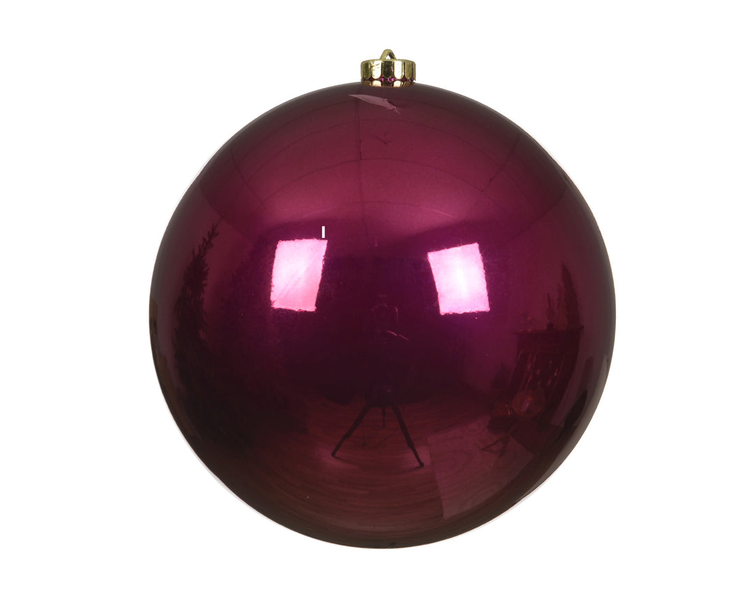 Baubles polystyrene shiny oxblood D.20cm