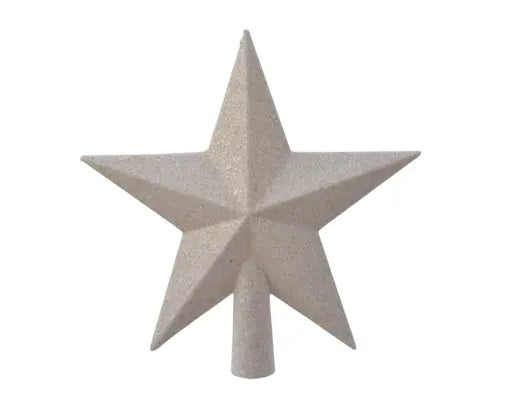 Treetopper polystyrene glitter wool white L.4.2cm x W.19cm x H.19cm