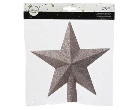 Treetopper polystyrene glitter blush pink L.4.2cm x W.19cm x H.19cm