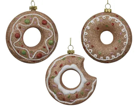 Ornament shatterproof glass donut D.10cm x H.3.5cm