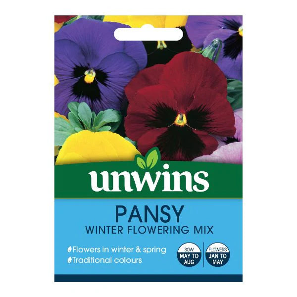 Pansy Winter Flowering Mix - Seed Packets - Windyridge Garden Centre