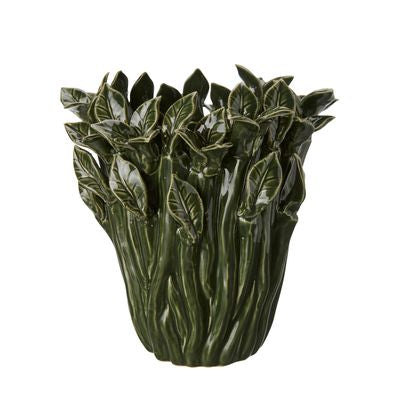 Justina Pot Green Melange