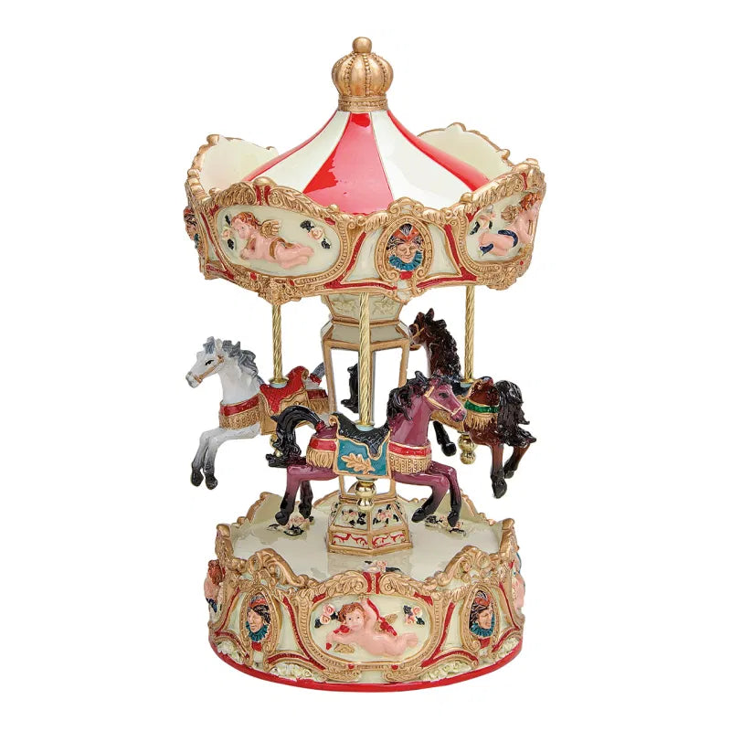 Musix box carousel poly 25x13 cm