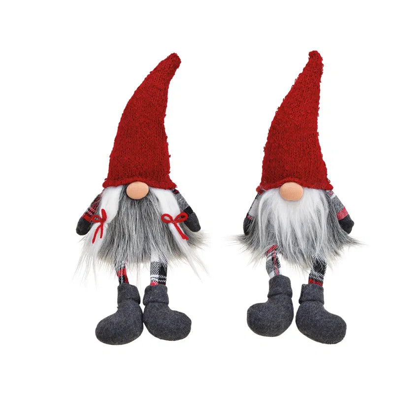 Edge stool made of textile red, 13x24/38x8cm