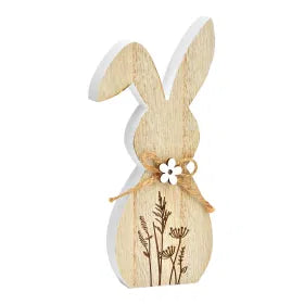 Bunny Natural Wood 9X20X2Cm - Easter - Windyridge Garden Centre