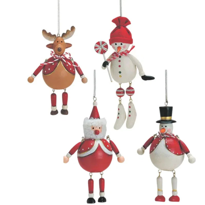 Assorted spiral Christmas figures made of wood (W/H/D) 6x11x4 cm/6x16x4 cm