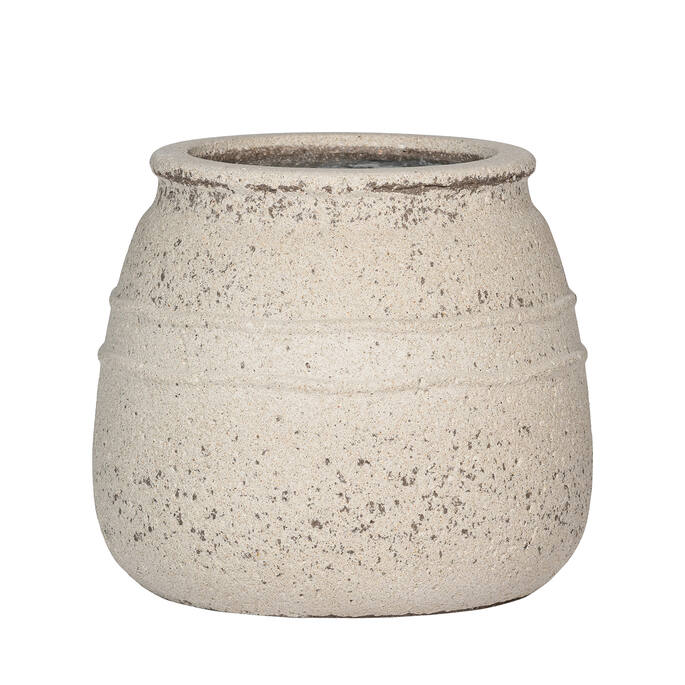 Hestia L, Chalk White  Ø46Cm - Pots - Windyridge Garden Centre