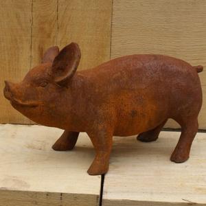 Cast Iron Standing Piglet  Statue