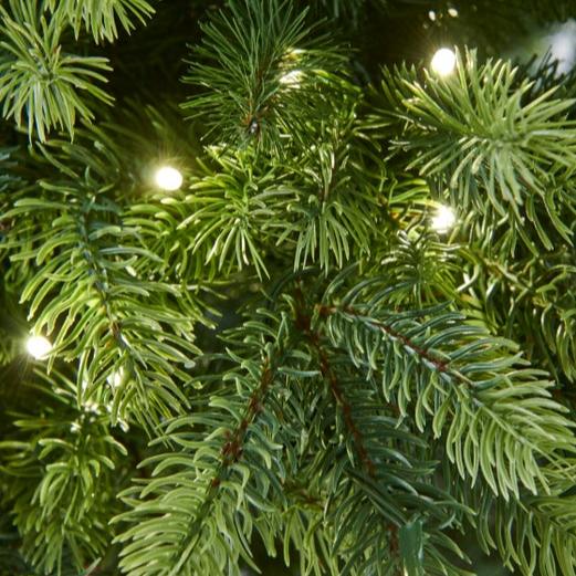 Galway Premium Pre-Lit Artificial Christmas Tree with 750 Warm White LEDs (8 Functions) - 7.5 ft