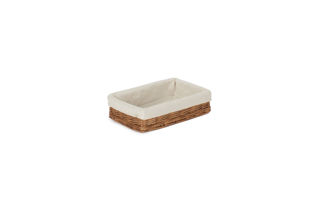 Double Steamed Lined Storage Basket Small