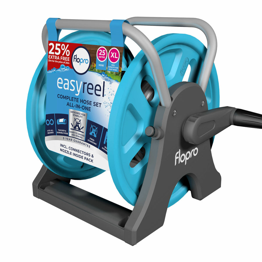 Flopro Easyreel Complete Everyday Hose Set 20M + 25% Free - Tools & Equipment - Windyridge Garden Centre