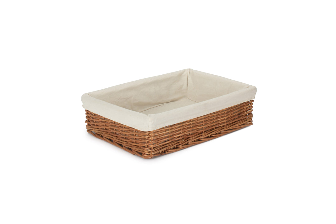 Double Steamed Lined Storage Basket Large