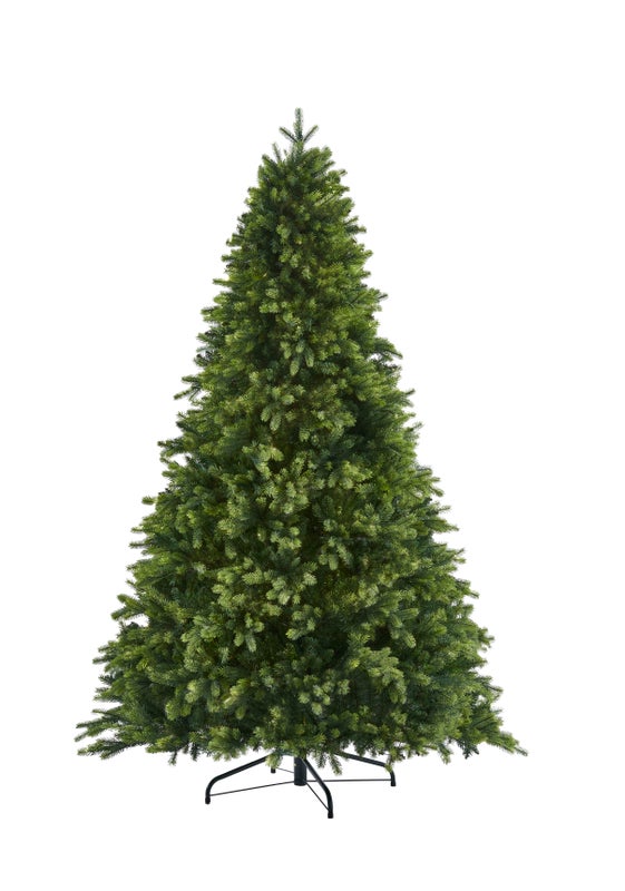Galway Premium Pre-Lit Artificial Christmas Tree with 750 Warm White LEDs (8 Functions) - 7.5 ft