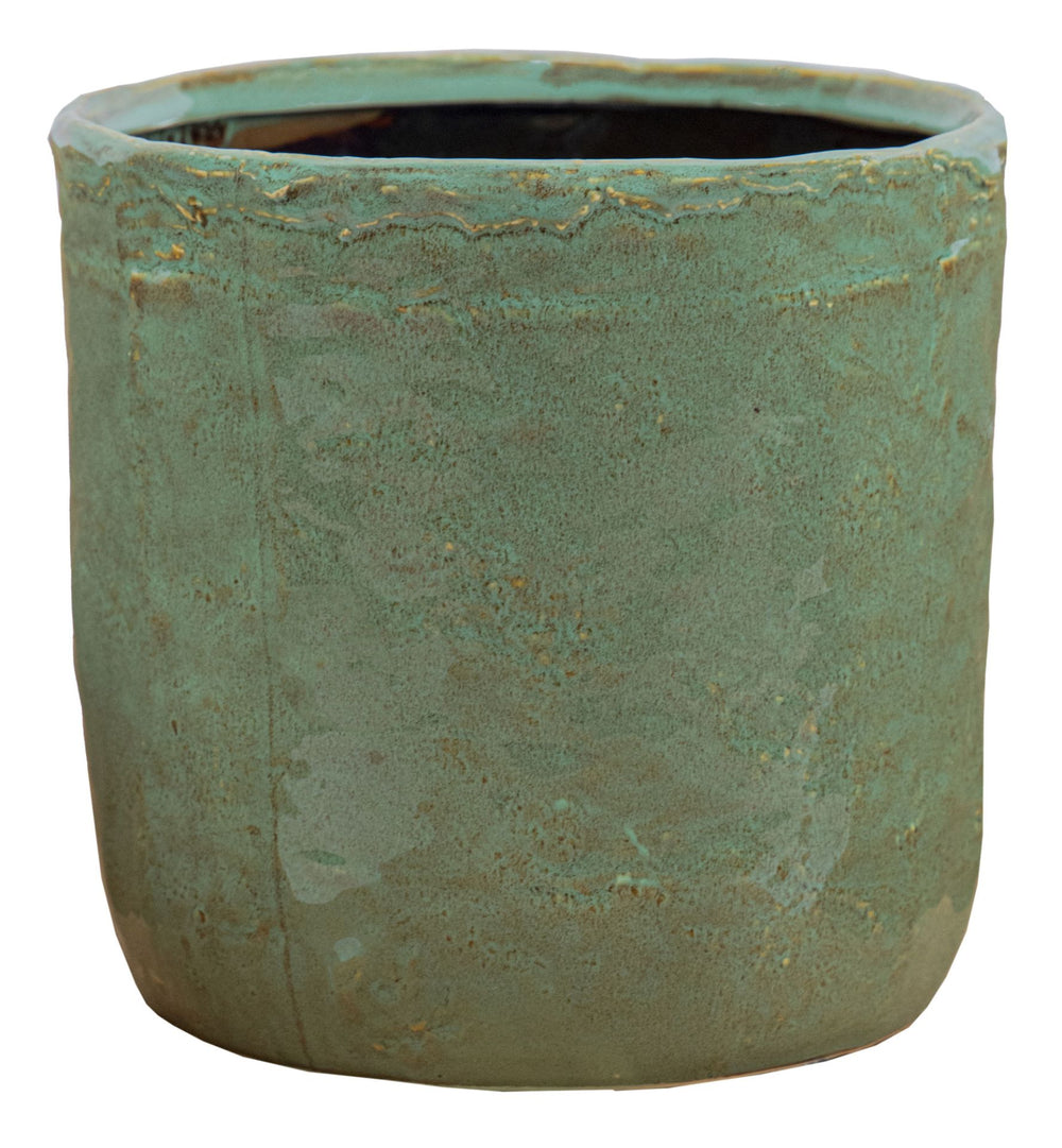 Village pot in Olive green
