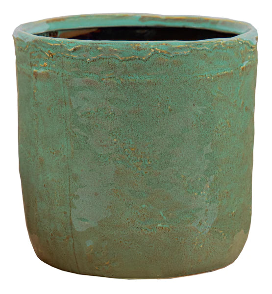 Village pot in Olive green