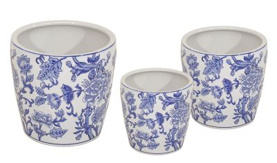 Qing Egg Pot Blue D39H33