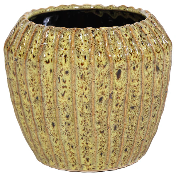 Ide Rib Cone Pot Lemon Ø21H18