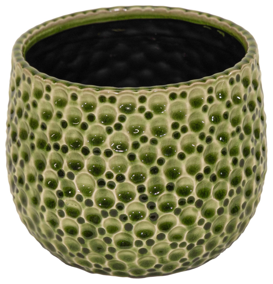 Drops Belly Pot Green Ø21H17 - Pots - Windyridge Garden Centre