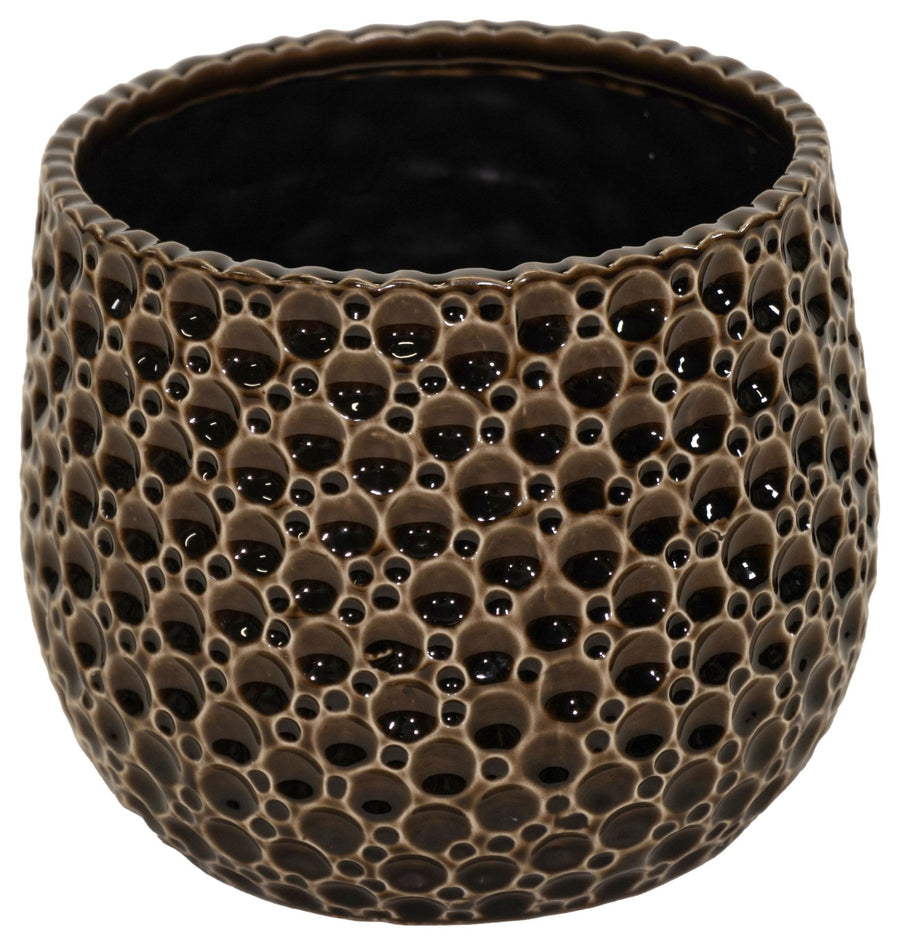 Drops Belly Pot Brown Ø21H17 - Pots - Windyridge Garden Centre
