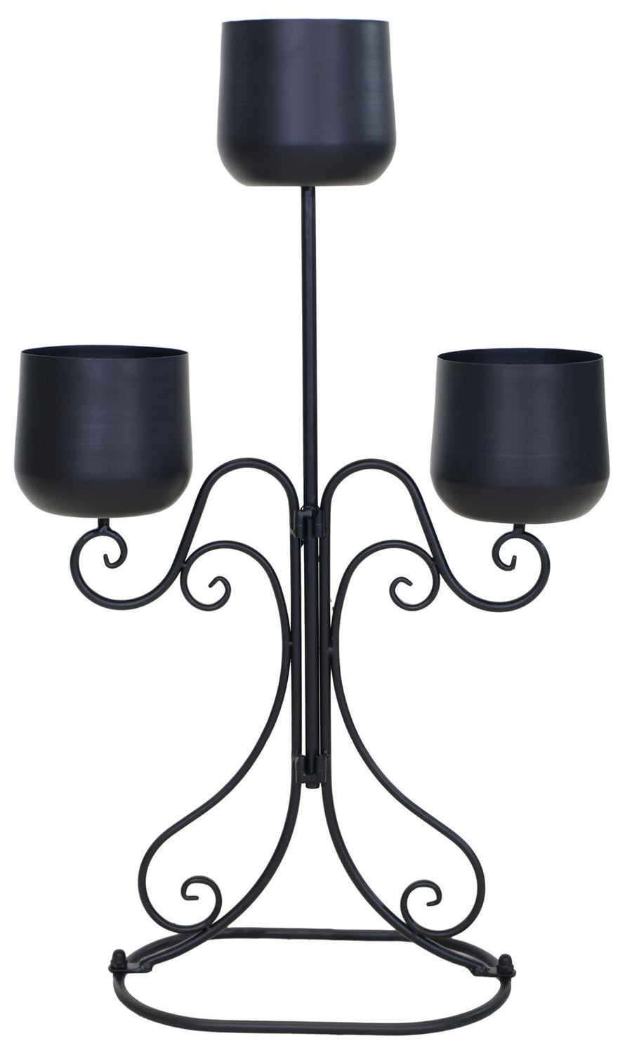 Mozart Plant Holder 3 Black L52W22H87 - Garden Ornaments - Windyridge Garden Centre