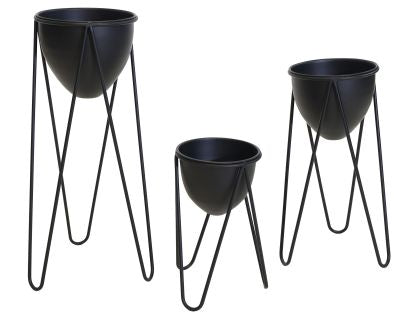 Mozart Round Plantstand Black  Ø30 H65
