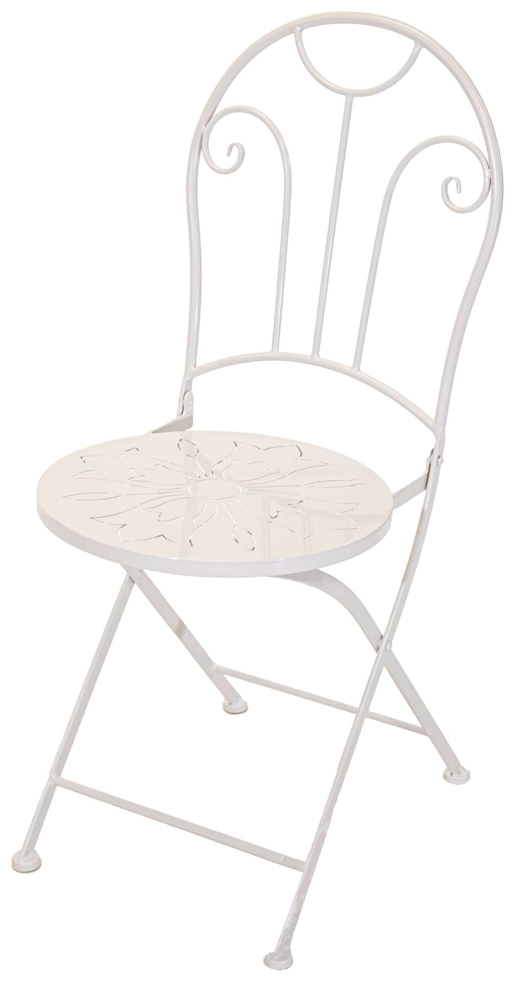 Bidart Bistro Chair White D39H91 - Pots - Windyridge Garden Centre