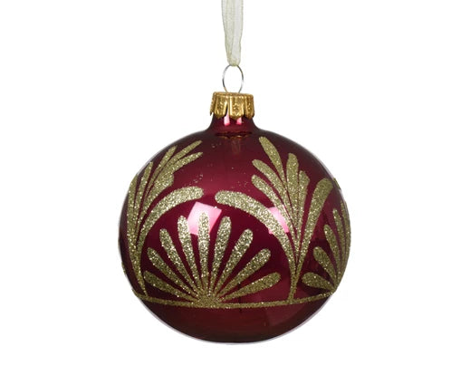 Baubles glass enamel pomegranate dia8cm