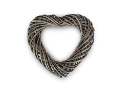 Antique Wash Heart-Shaped Wreath - Medium 40cmx10cm