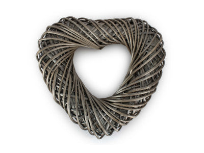 Antique Wash Heart-Shaped Wreath - Large 55x44x10