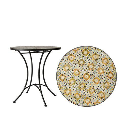 VENICE Table Flower Multi/Black 60x72cm