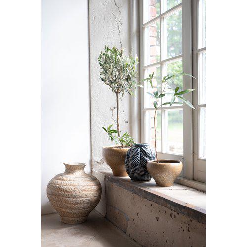 Ajla Pot  Brown Melange Ø28 X H20Cm - Pots - Windyridge Garden Centre