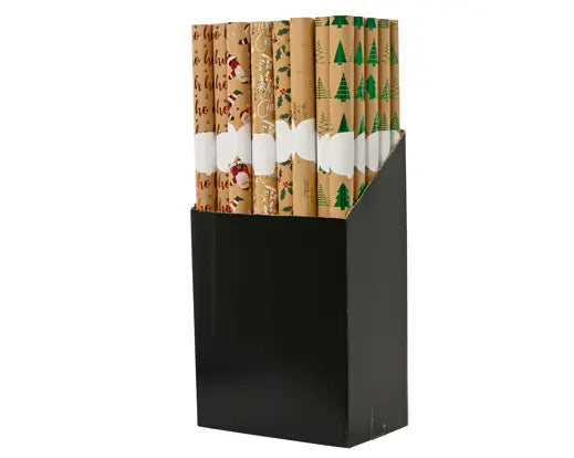 Giftwrapping kraft paper hot stamp  fsc mix 70% brown/colour(s) L.150cm x W.70cm x H.0.01cm