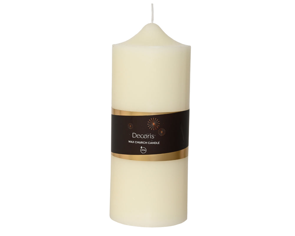 Church candle paraffin ivory D.10cm x H.25cm