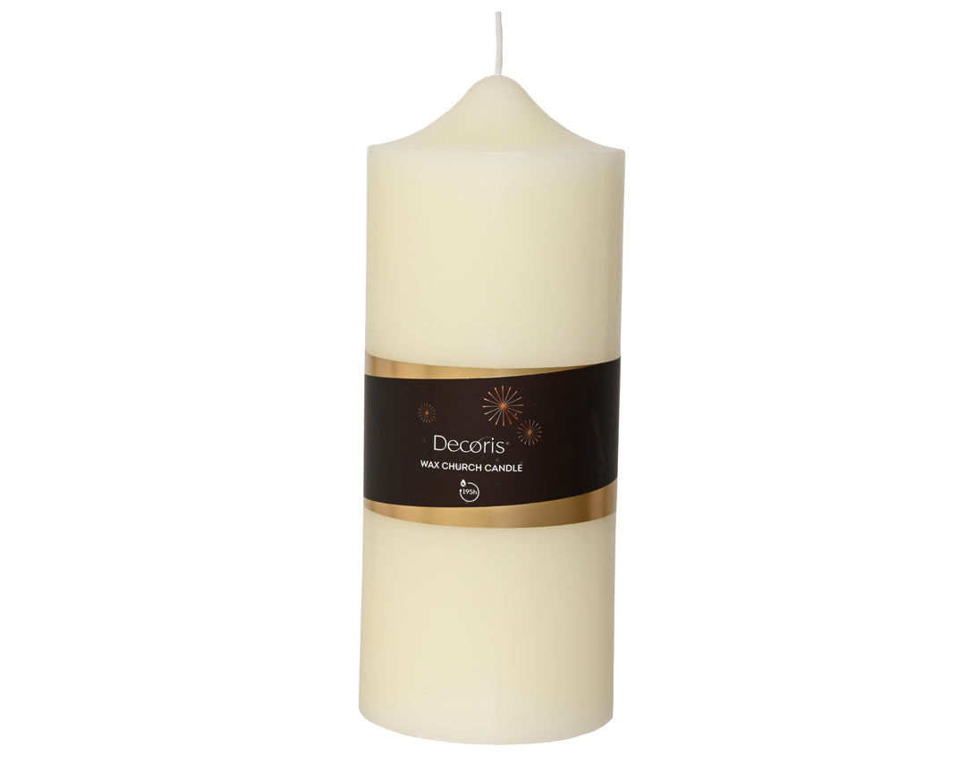 Church candle paraffin ivory D.10cm x H.25cm