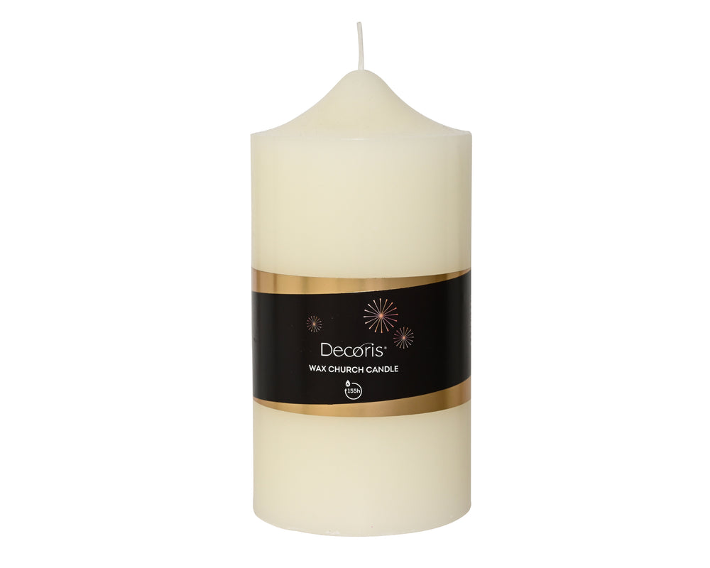 Church candle paraffin ivory D.10cm x H.20cm
