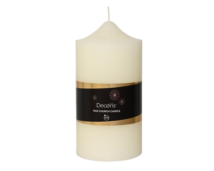 Church candle paraffin ivory D.10cm x H.20cm