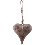 Heart Hanger Dost, natural, wood 8x3x8 cm