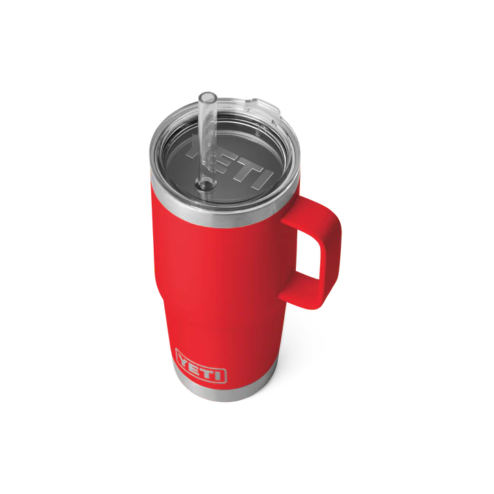 YETI RAMBLER 25 OZ STRAW MUG RESCUE RED